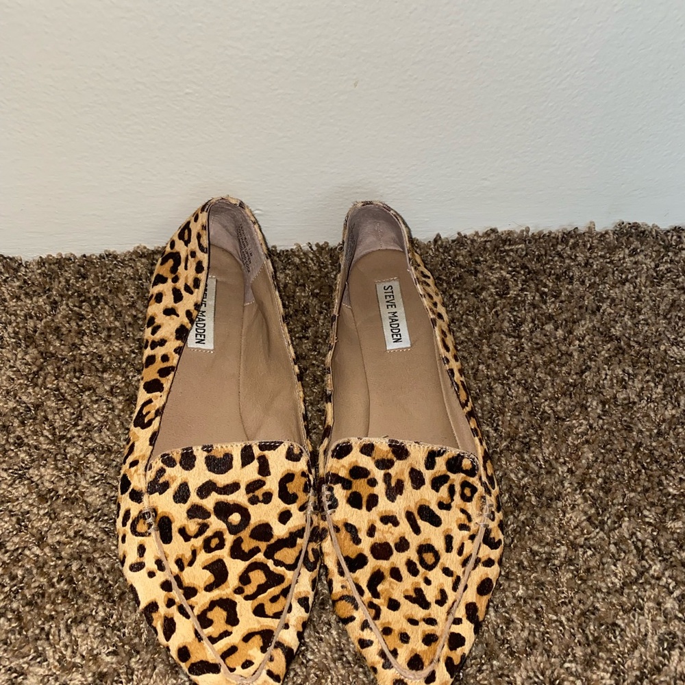 Steve Madden leopard print pointed flat